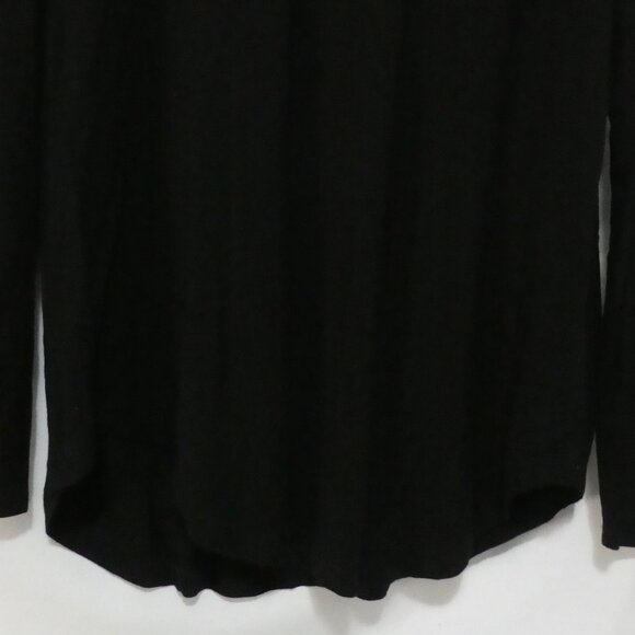 ADDITION ELLE | 1X | Classic Black Long Sleeve Pullover V-Neck Top - Picture 7 of 14
